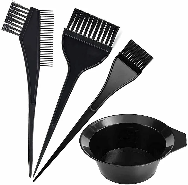 4Pack Professional Salon Hair Coloring Dyeing Kit - Dye Brush&Comb/Brush/Bowl/Tint Tool