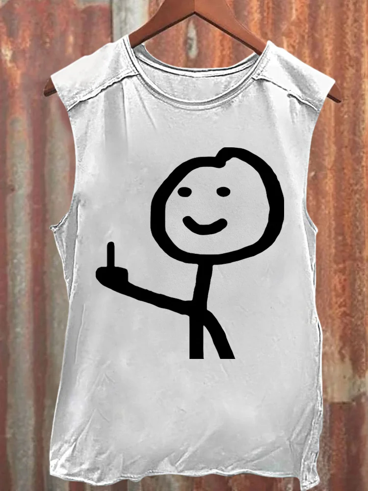 Stickman Giving Middle Finger-1 Tank Top