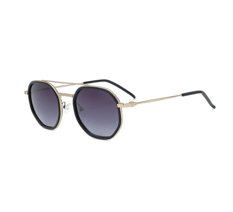 New Metal Frames Shades Polarized Polygons Sunglasses 