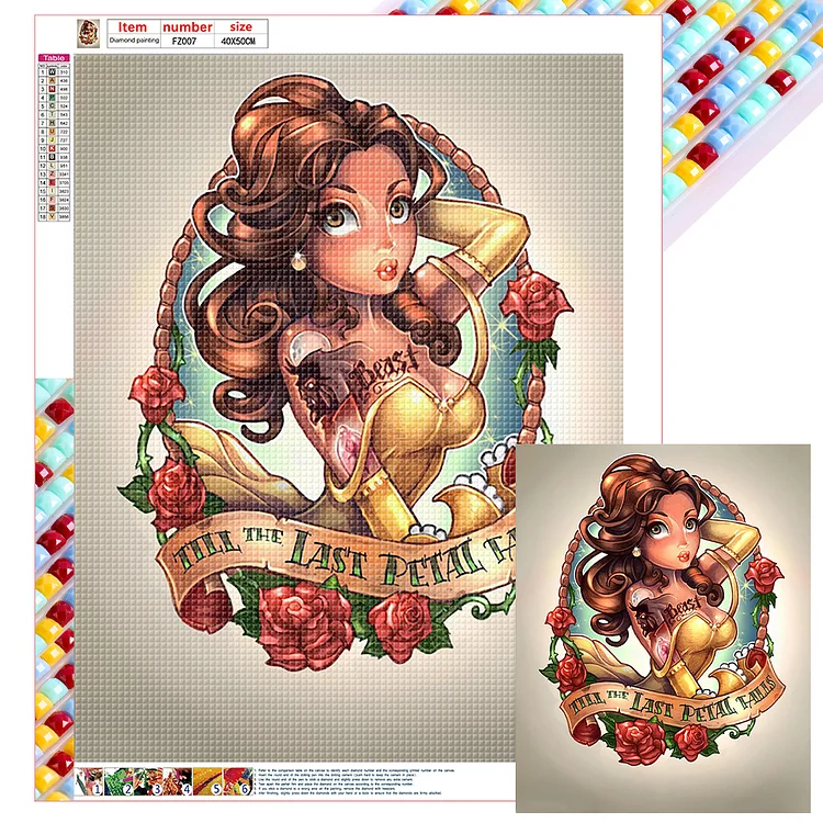Full Square Diamond Painting - Disney Princess 40*50CM