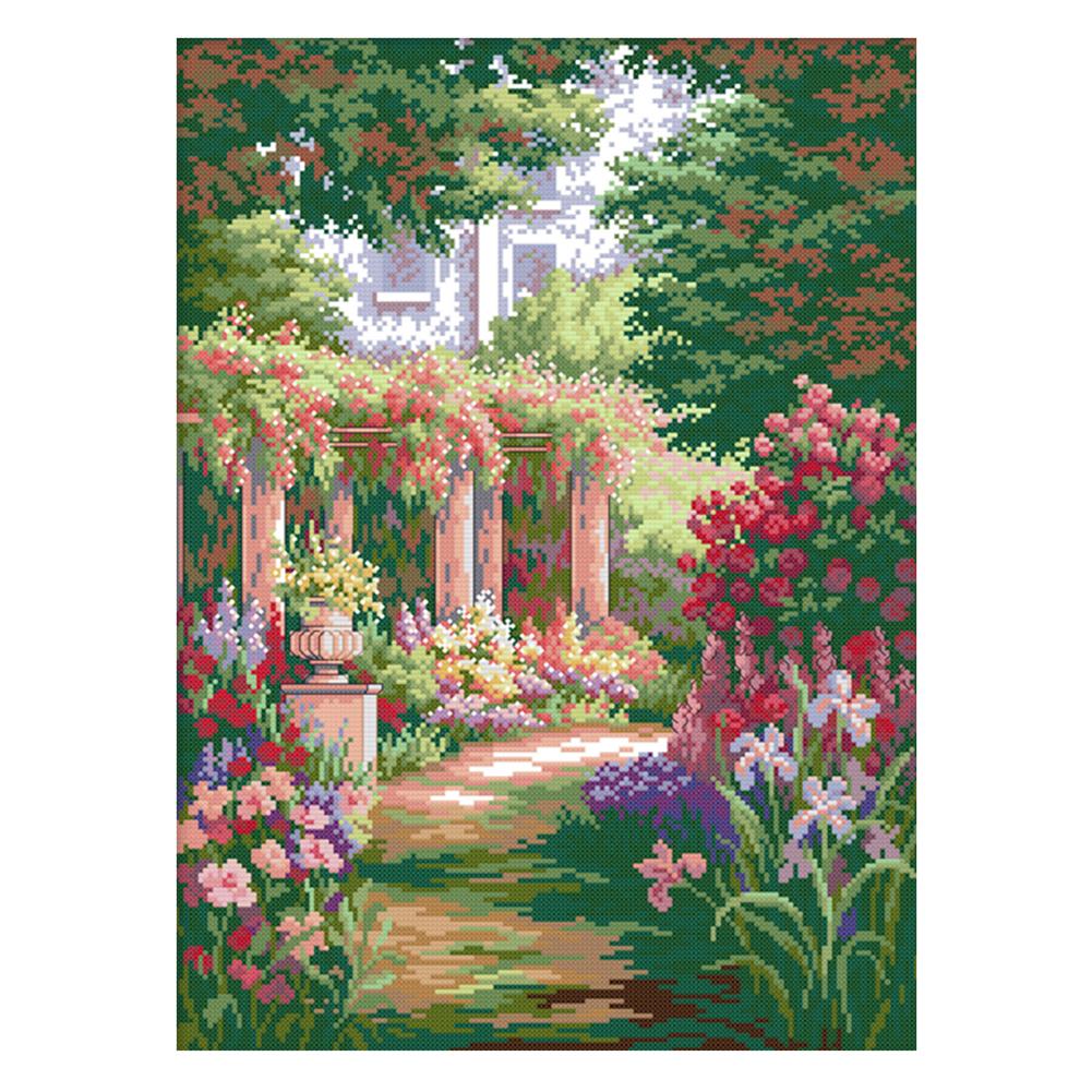 

Romantic Back Garden - 14CT Stamped Cross Stitch - 36*46cm, 501 Original