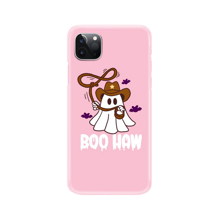 Cowboy Ghost BOO HAW, Halloween iPhone Case