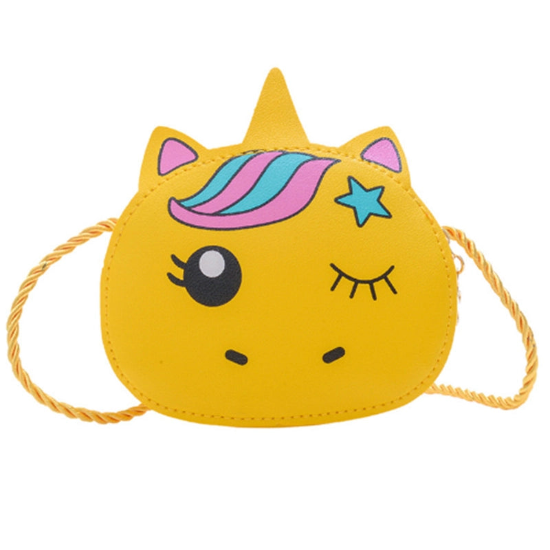 Kid’S Pu Leather Cute Oval Zipper Shoulder Bag Crossbody Bag