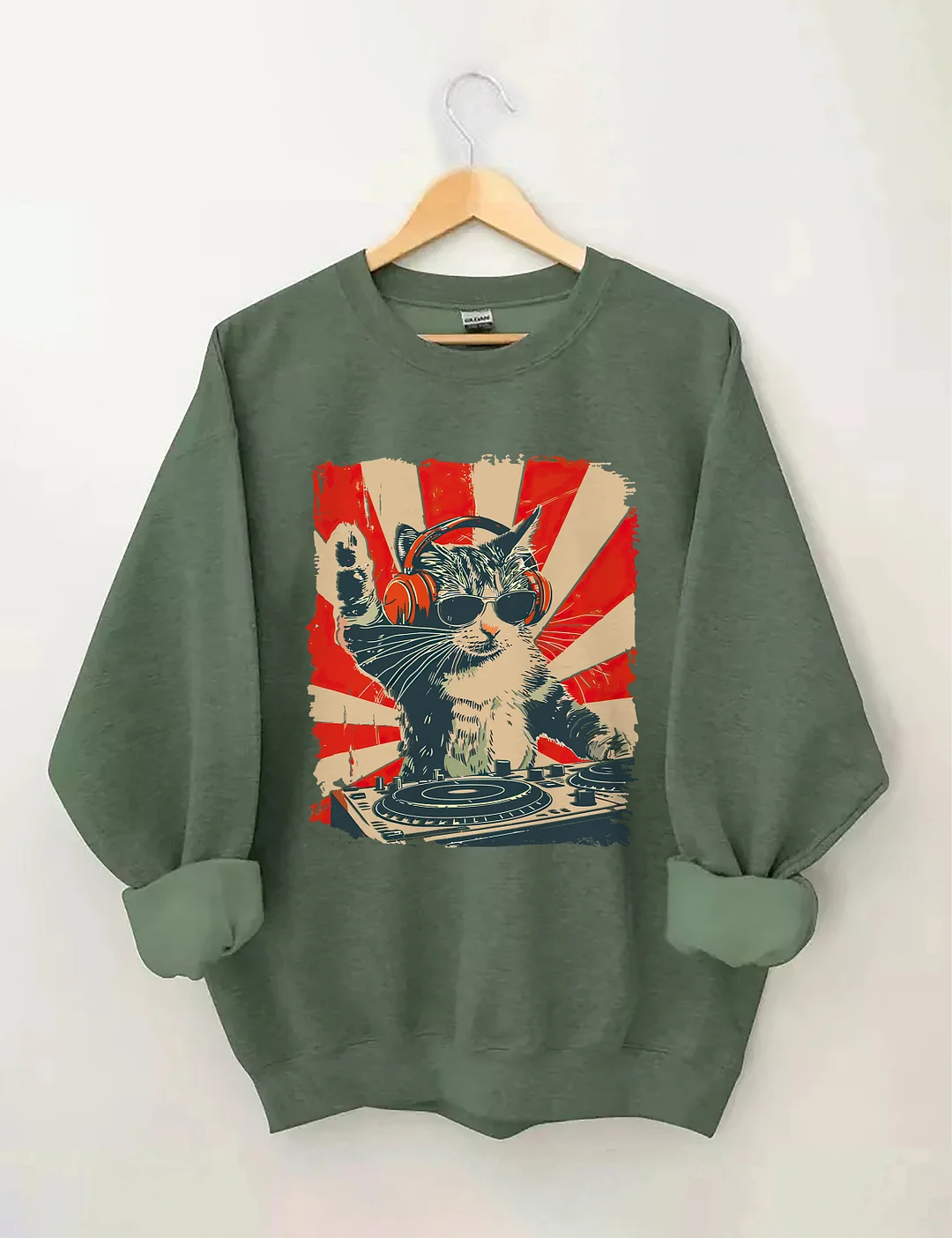 Cool DJ Cat Sweatshirt