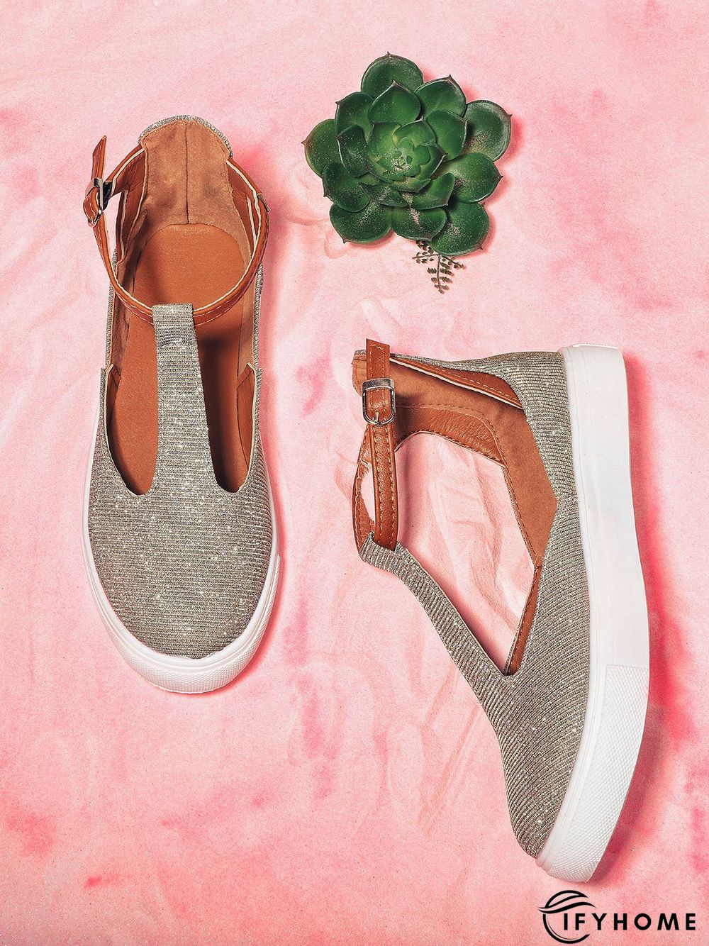 Summer Sandals Round Toe Shoes with Adjustable Buckle | IFYHOME