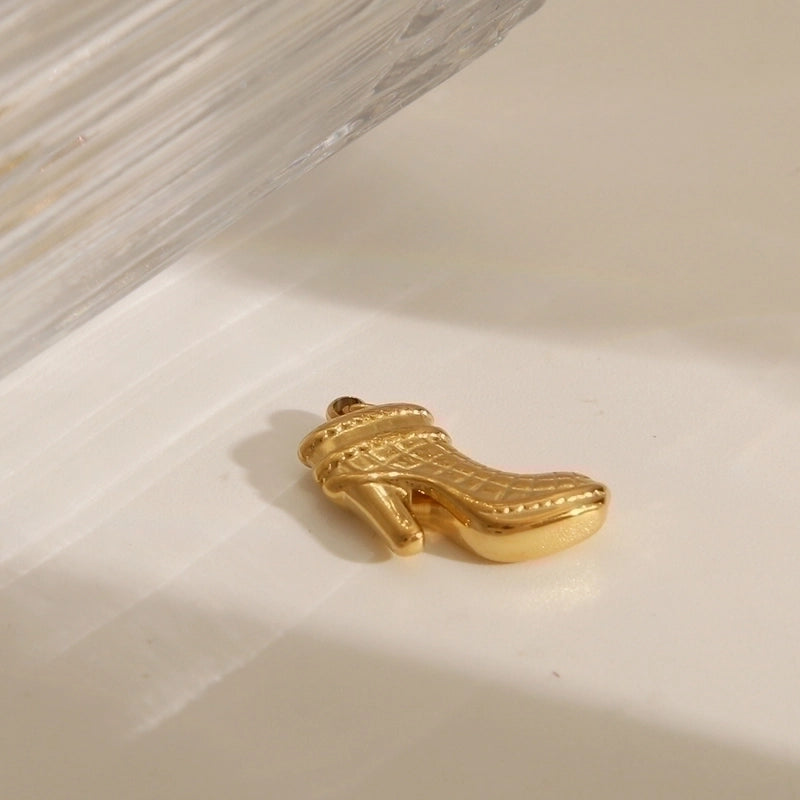 1 Piece 304 Stainless Steel 14K Gold Plated 18K Gold Plated Boots Charms Necklace Pendant Necklace