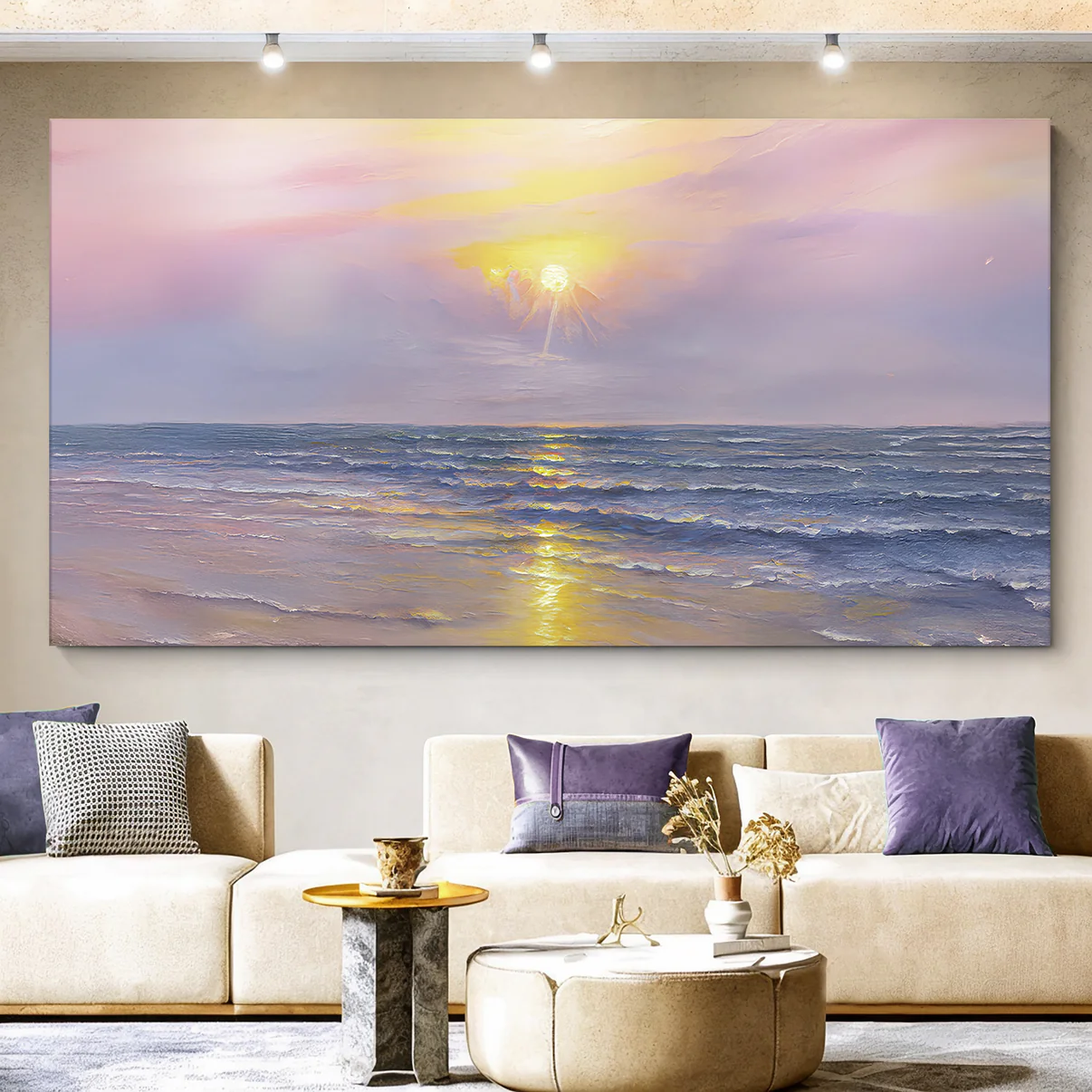 Purple Skies Beach Wall Art 