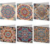 6PCS Diamond Painting Mandala Greeting Cards Postcards with Envelopes