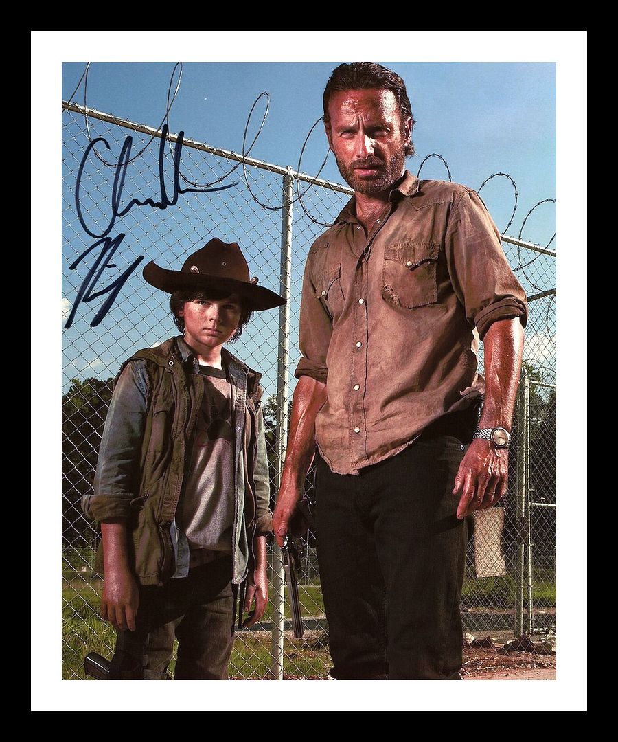 Chandler Riggs - The Walking Dead Autograph Signed & Framed Photo Poster painting 4