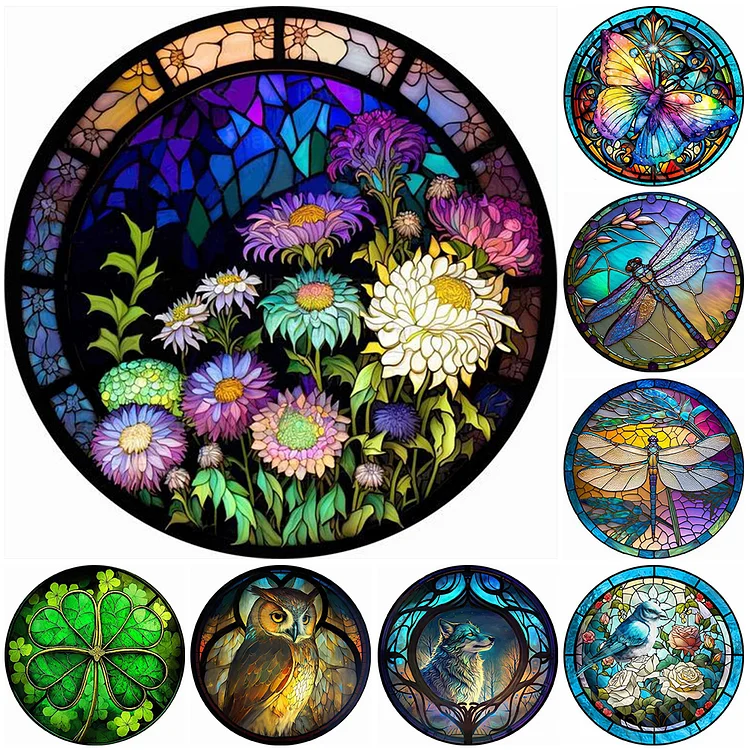 Stained Glass Abstract - Full Round - Diamond Painting (30*30cm)