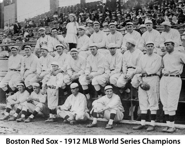 1912 BOSTON RED SOX World Series Champions B&W 8 x 10 Photo Poster painting Poster Print