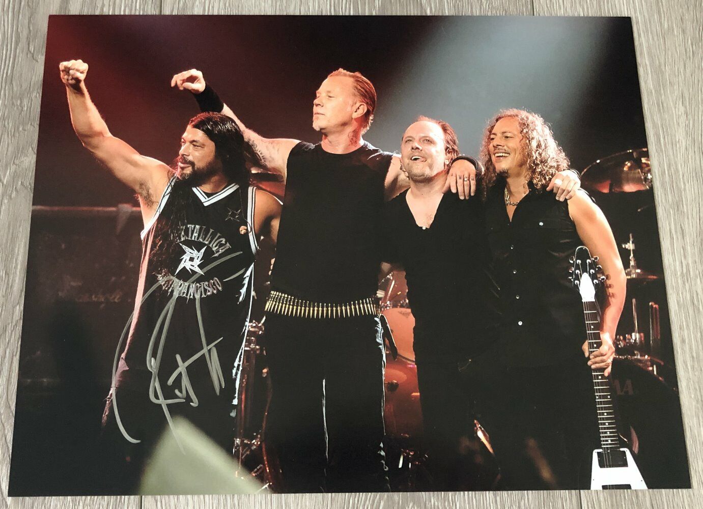 ROB ROBERT TRUJILLO METALLICA SIGNED AUTOGRAPH 11X14 Photo Poster painting A w/EXACT PROOF