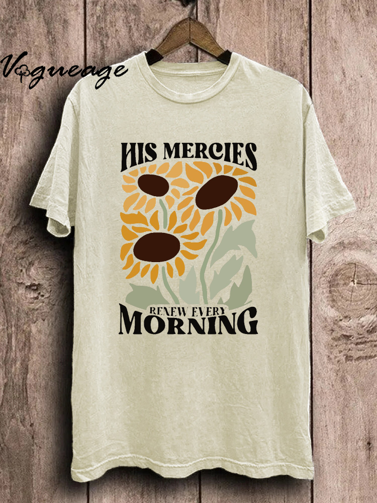 His Mercies Renew Every Morning Unisex Washed T-Shirt