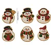 6PCS Cute Snowman DIY Pearl Diamond Painting Christmas Fridge Magnets, Sparkling Rhinestone Refrigerator Magnet Craft Kit for Home Decor & Gifts
