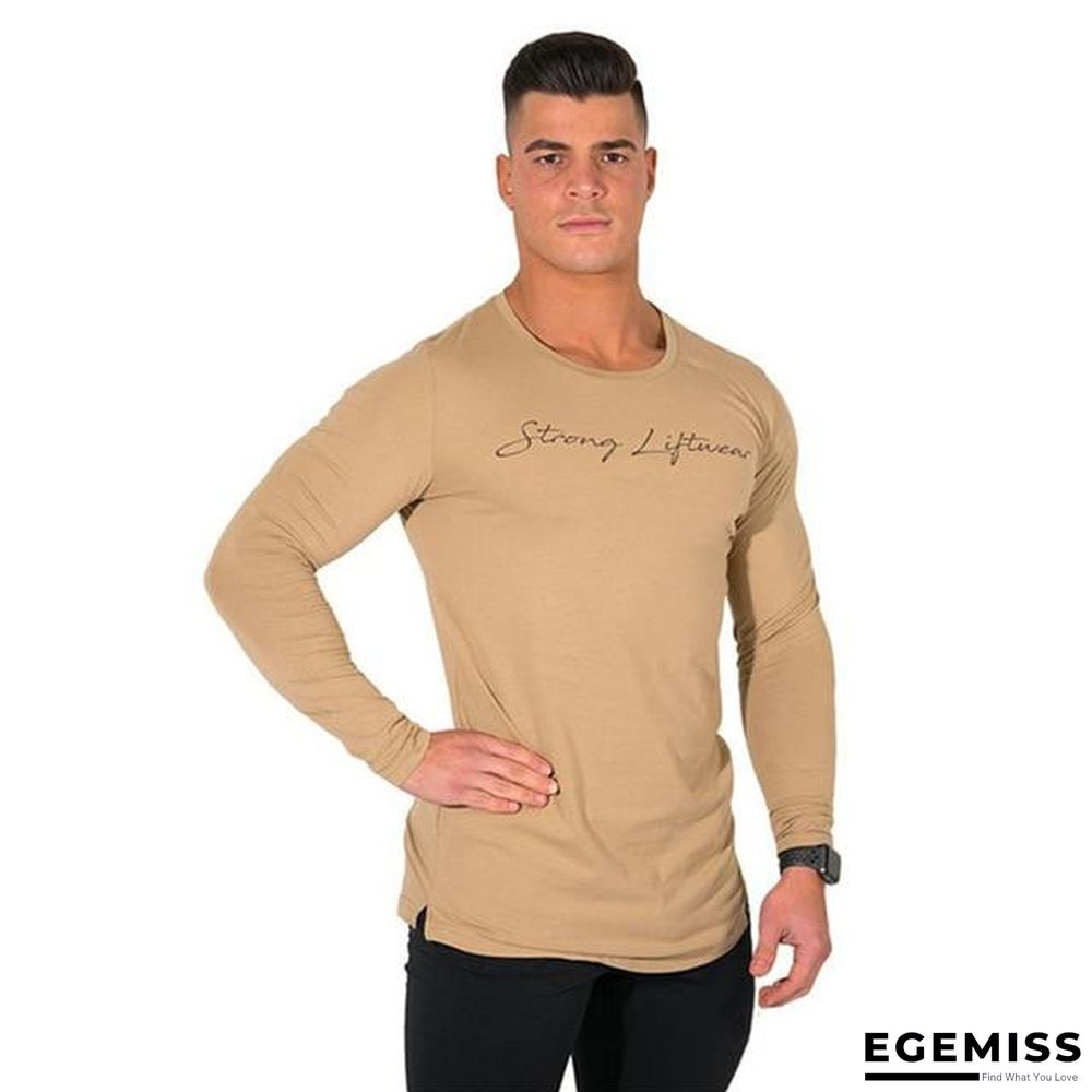 Men High-elasticity Sporting T-shirt Men long Sleeve Fitness T shirt Men's solid gyms Bodybuilding T-shirt Tee | EGEMISS