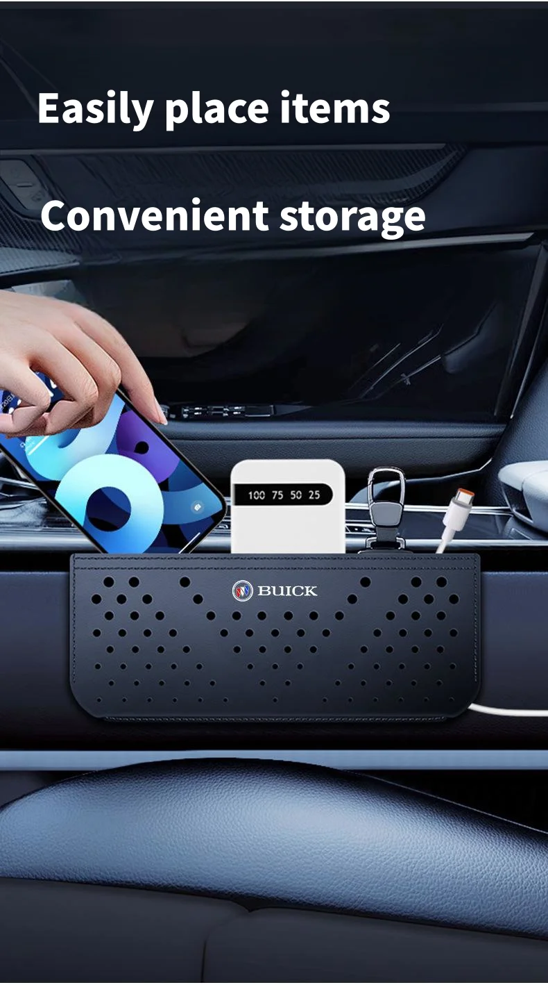 Car-mounted multi-functional side storage mesh pocket for bills, cards and mobile phone storage bag