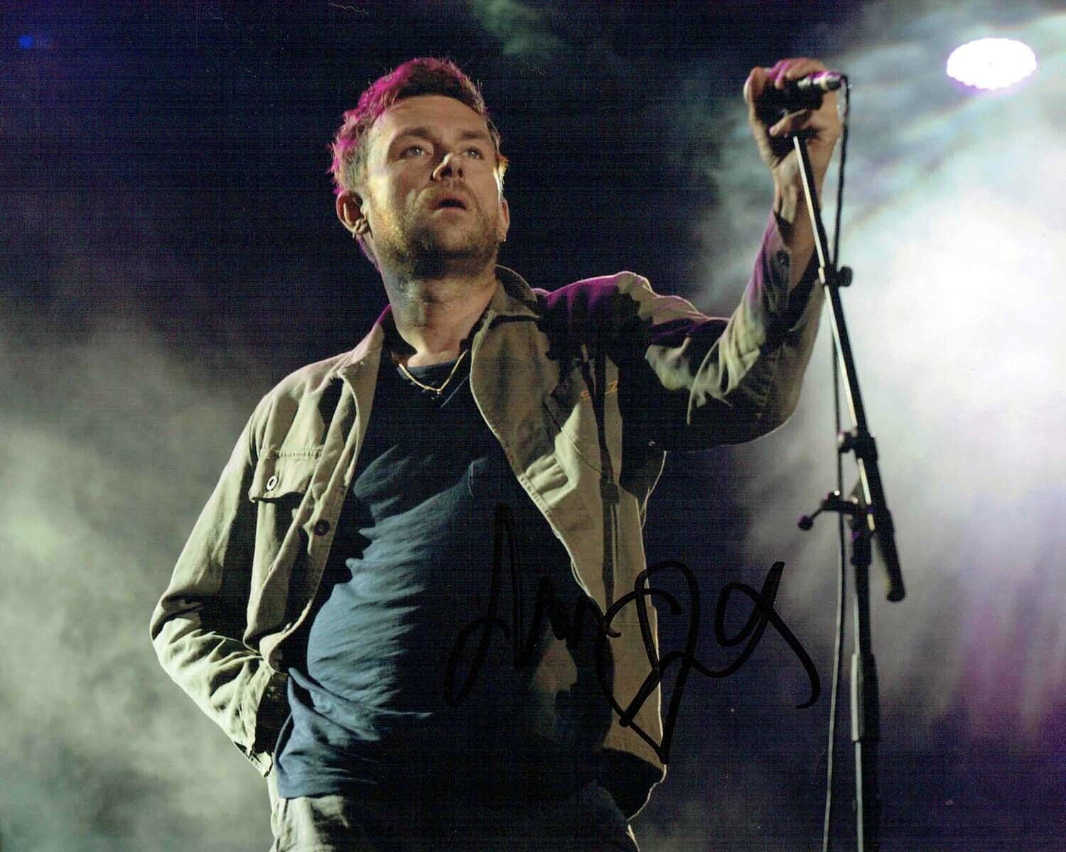 Damon ALBARN SIGNED Autograph Blur Gorillaz 10x8 Photo Poster painting B AFTAL RD COA