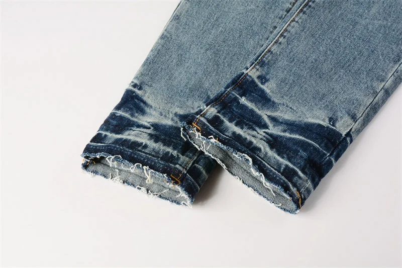 Purple Fashion Jeans 9077