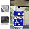 NYTKL 2 PCS Handicap Placard Holder, 11.6"&times;5" Ultra Transparent Disabled Placard Holder with Large Hanger, Portable Handicap Permit Parking Sign Protective Cover for Most Vehicles