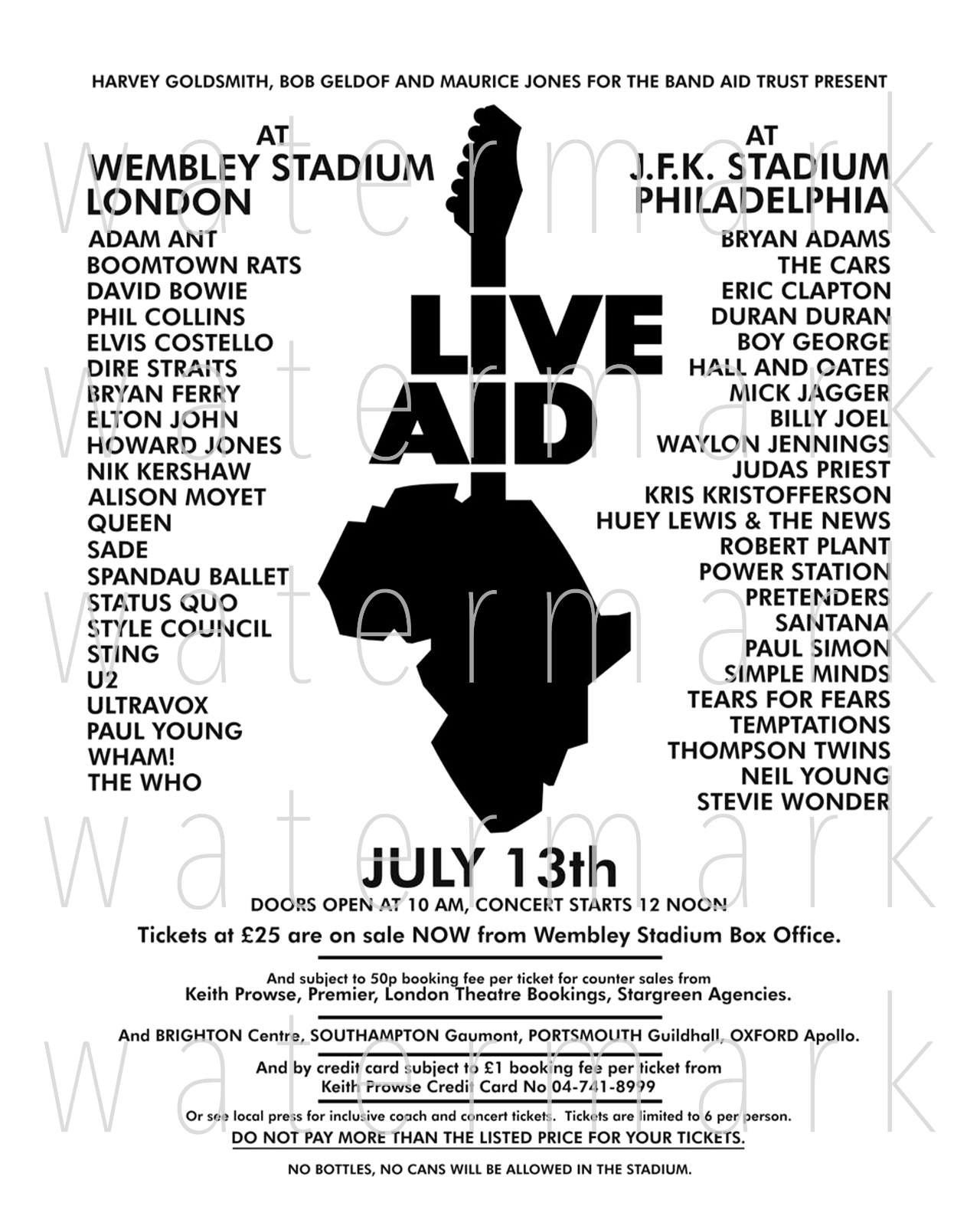 Live Aid 1985 Wembley Stadium Queen Freddie 8X10 inch print poster wall art RP