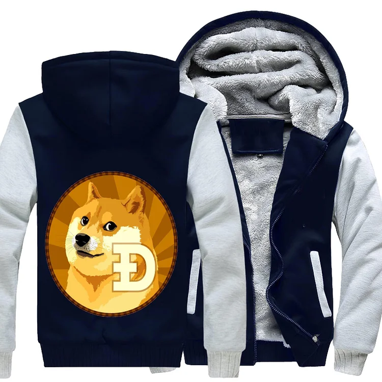 Dogecoin Logo, Logo Parody Fleece Jacket