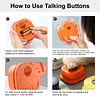 Recordable talking dog button with mat, stickers and training guide