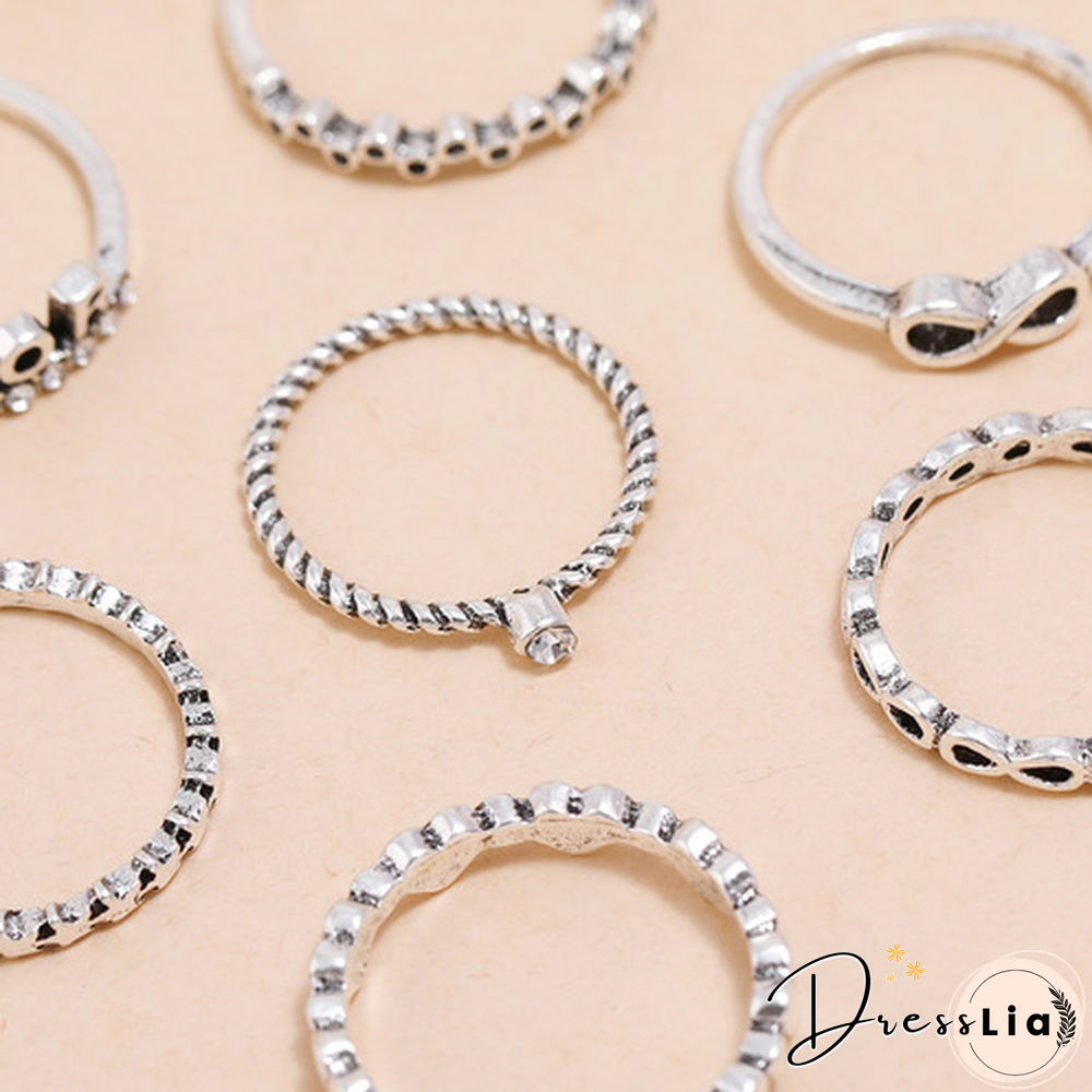Personality Geometry 9PCS Ring Set