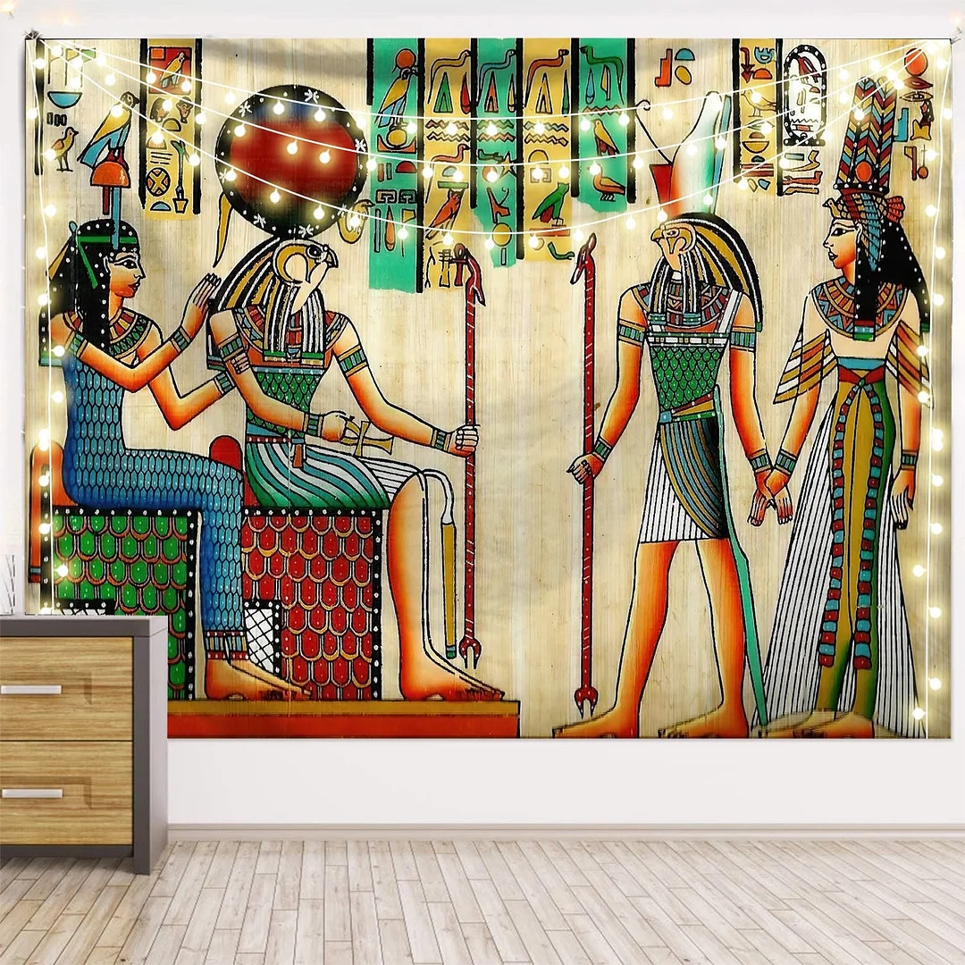 Yellow Ancient Egypt Tapestry Wall Hanging Old Culture Printed Hippie Egyptian Tapestries Wall Cloth Home Decor Vintage Tapestry