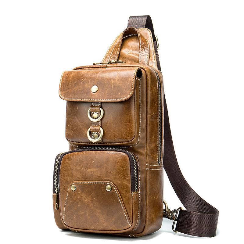 Sports Leather Crossbody Bags With Large Capacity