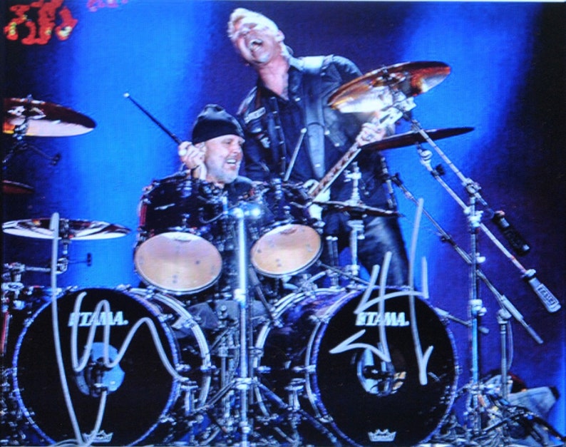 James Hetfield & Lars Ulrich METALLICA x2 8x10 wCoA