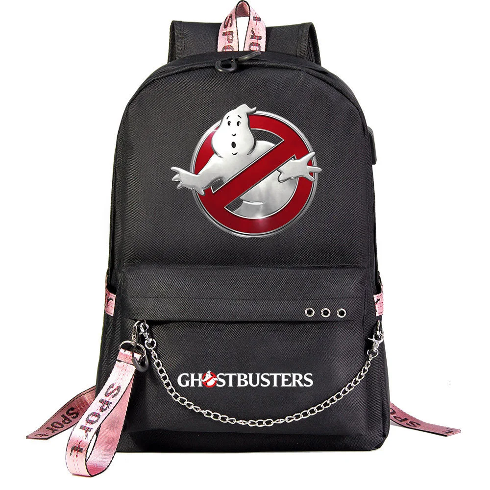 Ghostbusters Backpack with Double Side Pockets, Computer Protection and USB Charging - Fits 15-inch Laptop