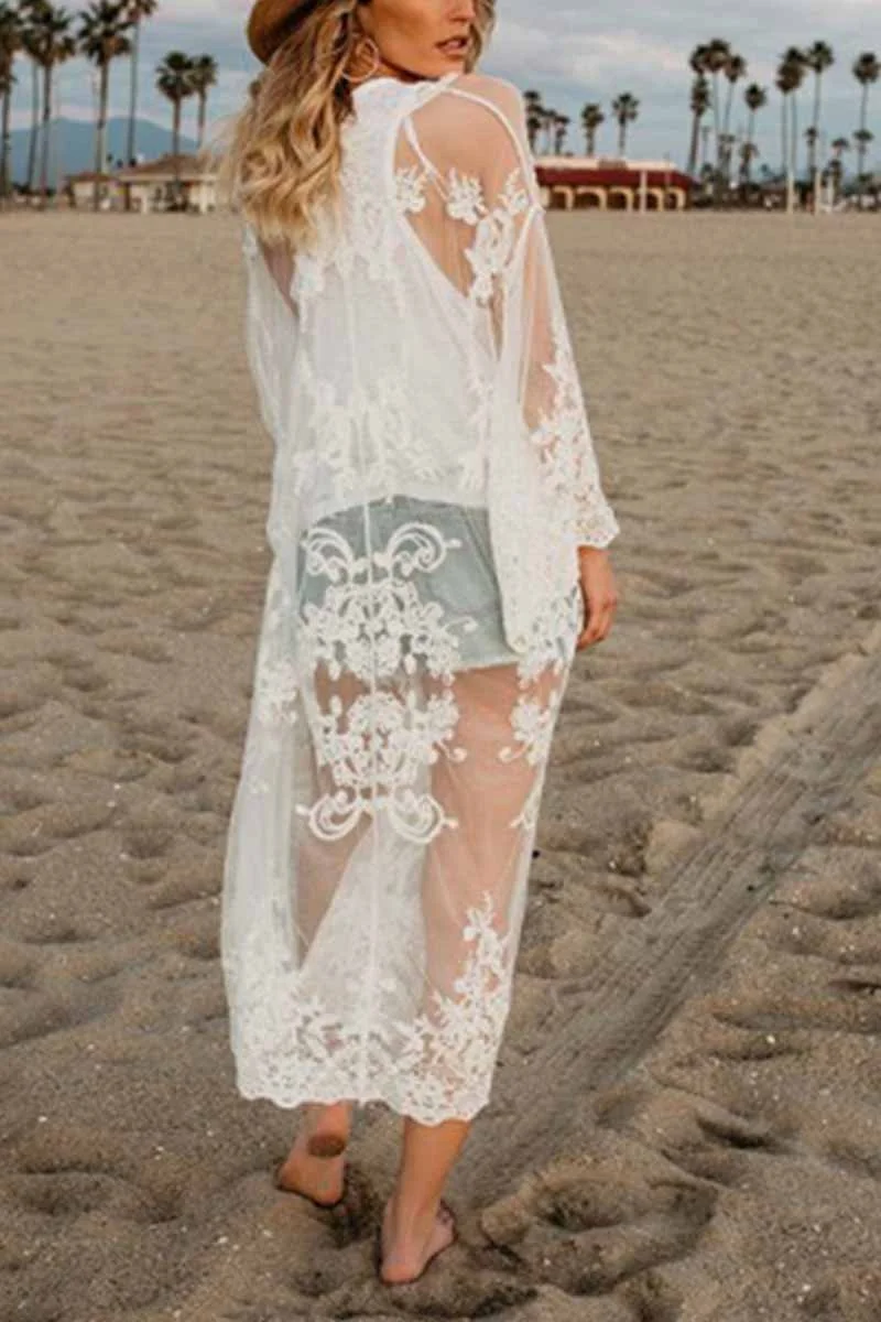 Sheer Shawl Beach Swimwear Cover-up