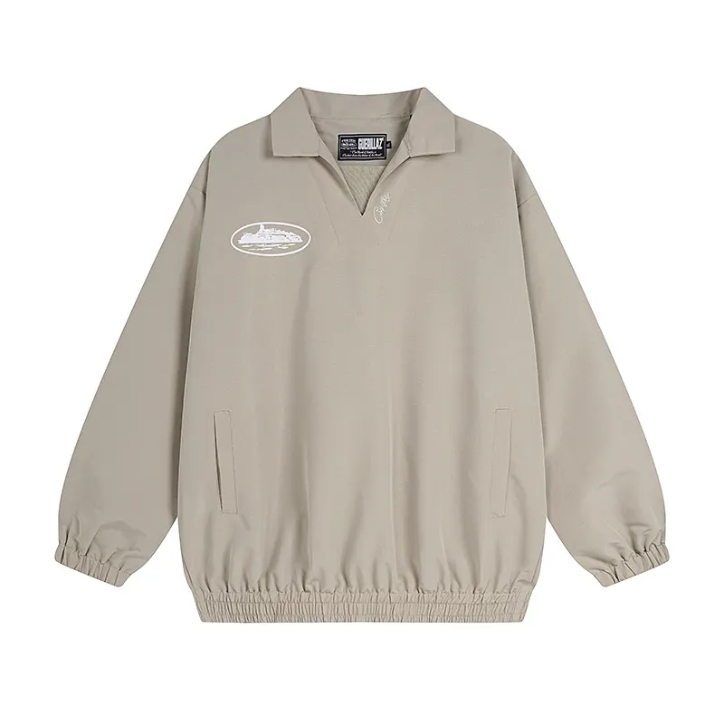 Unisex Corteiz Island Half-Open Collar Loose Casual Pullover Streetwear Jacket