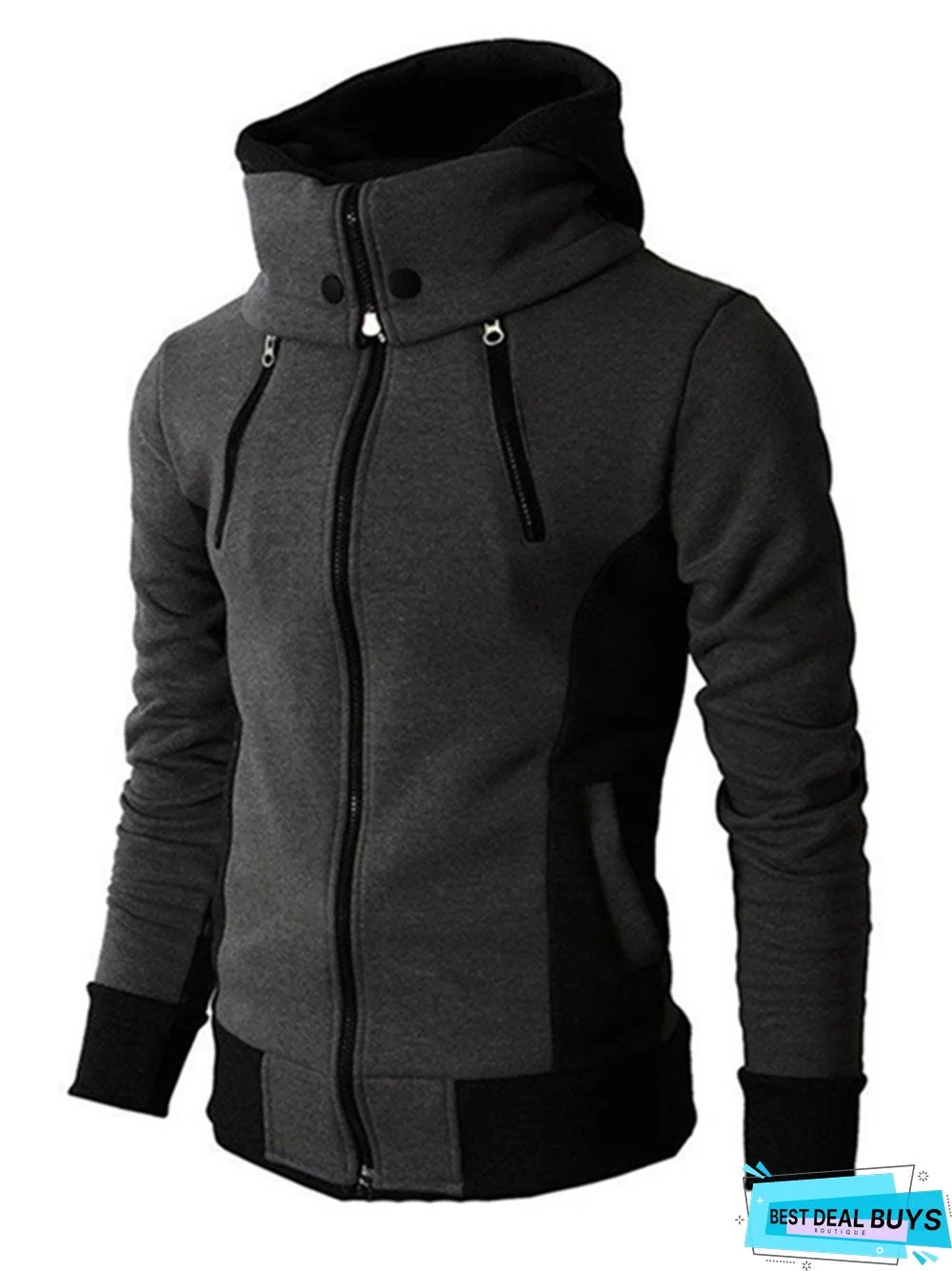Men's Hooded Zipper Casual Sports Jacket