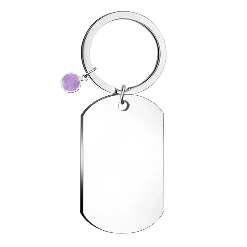 Minimalist Geometric Stainless Steel Unisex Bag Pendant Keychain