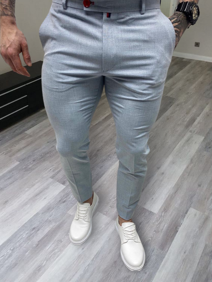 Men's Elegant Light Blue Pants