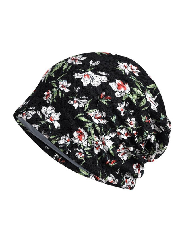 National Style Floral Lace Warm Hat