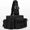 Men Fishing Tackle Backpack with Rod Holder Lure Box Gear Storage Bag Fanny Pack