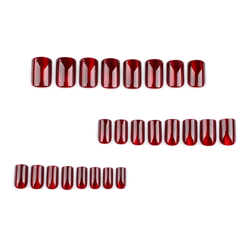Halloween French Style Solid Color Solid Color ABS Press-on Nails 1 Set