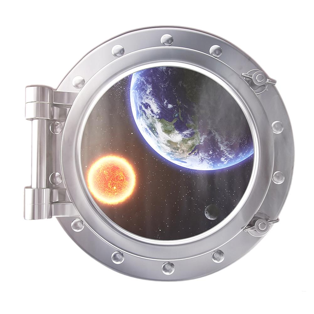 

3D Space Capsule Removable PVC Waterproof Decal Home Wall Window Stickers, 501 Original