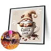 Diamond Painting-DIY Full Round Drill Coffee Gnome