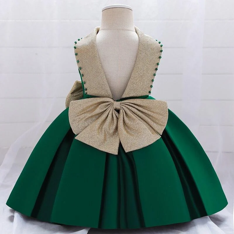 2021 Summer Newborn Tutu Dress 1st Birthday Dress For Baby Girl Clothes Big Bow Princess Baptism Dresses Ceremony Party Dress