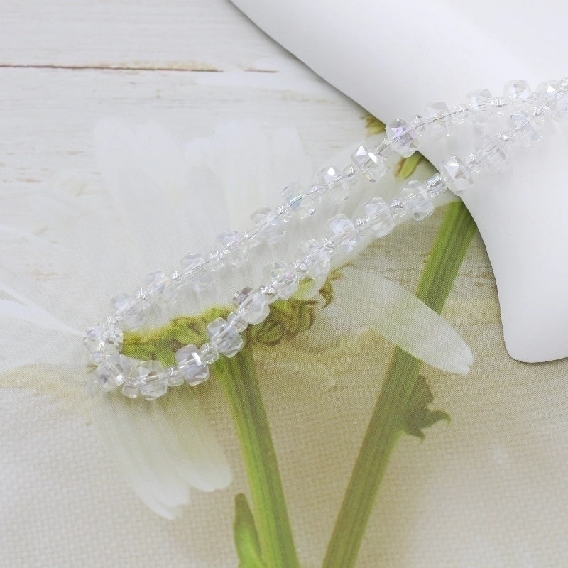 1 Set Diameter 6 Mm Hole 1~1.9mm Artificial Crystal Glass Glittery Beads