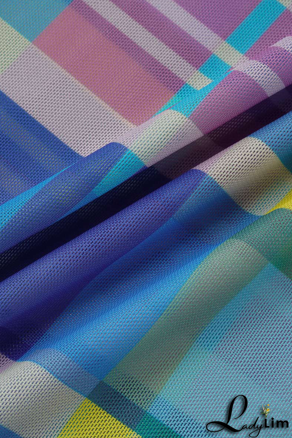 Blue Sexy Plaid Split Joint Off the Shoulder Pencil Skirt Dresses