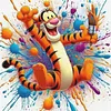 Tigger Painter - 18CT Stamped Cross Stitch 25*25cm tapestrymarket
