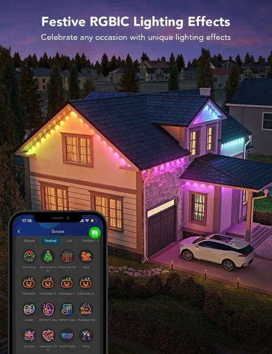 🔥Christmas Sale 50% OFF🔥 Wi-Fi Bluetooth Smart Led rgbic for outdoor