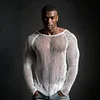 Men's Casual Comfortable Pure Cotton Knitted T-Shirt Breathable Raglan Long Sleeve Top by Inlyline