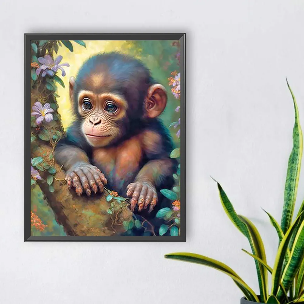Diamond Painting - Full Round Drill - Monkey(Canvas|30*40cm)