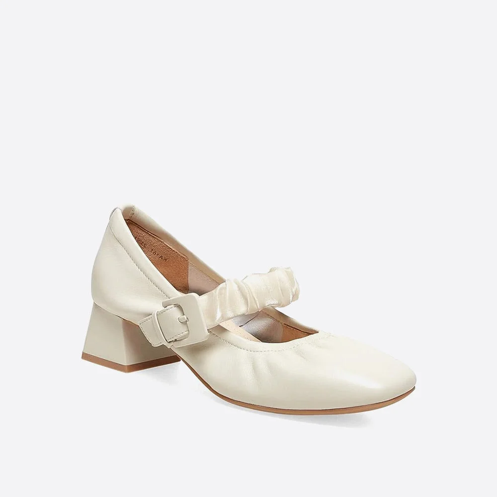 Elegant Heeled Round Toe Mary Janes