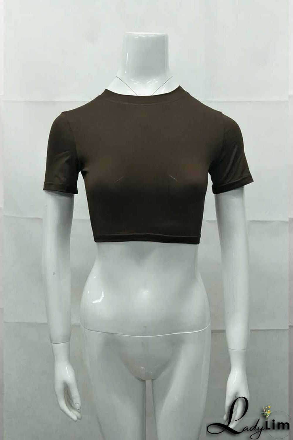 Burgundy Fashion Casual Solid Basic O Neck T-Shirts